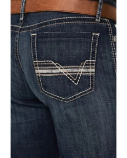 Cinch Men's Grant Dark Stonewash Relaxed Bootcut Stretch Performance Jeans -Western Cowboy World 2000373482 402 P4