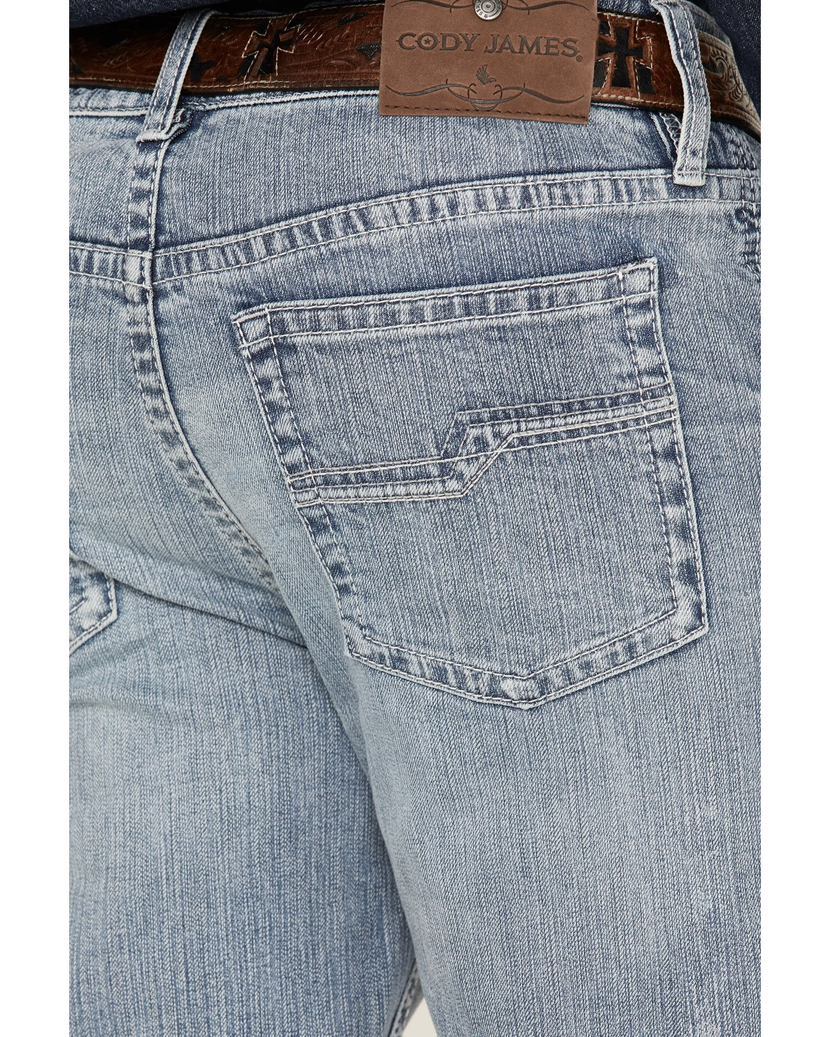 Cody James Men's Walker Light Wash Slim Straight Stretch Jeans 6 Cody James Men's Walker Light Wash Slim Straight Stretch Jeans - Image 4
