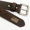 Hawx Men's Brown Flag Tip Casual Leather Belt -Western Cowboy World 2000374063 200 P1
