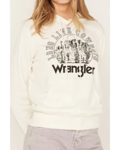 Wrangler Women's Long Live Cowboys Desert Graphic Hoodie -Western Cowboy World 2000374071 103 P3