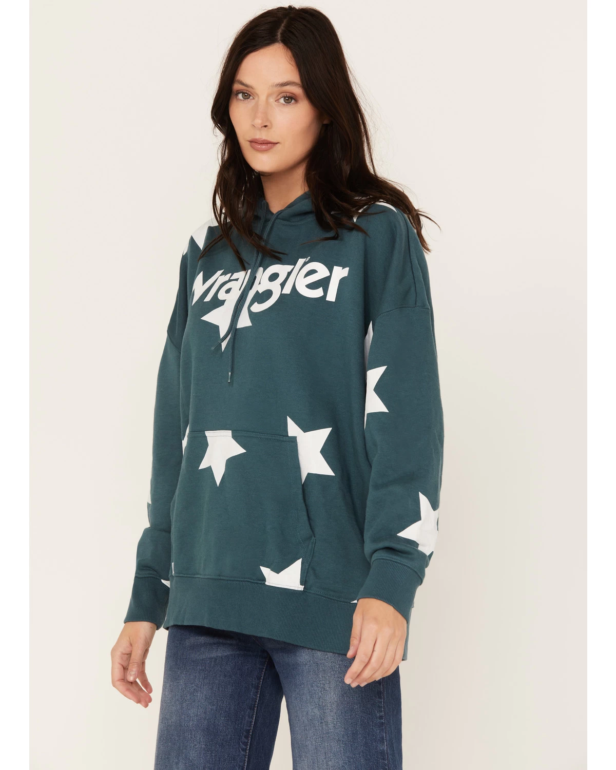 Wrangler Retro Women's Starry Logo Hoodie 4 Wrangler Retro Women's Starry Logo Hoodie - Image 2