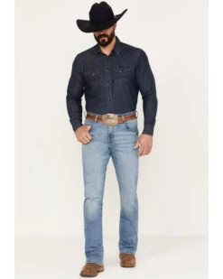 Wrangler Retro Men's 77MWZ Medium Wash Slim Boot Stretch Denim Jeans