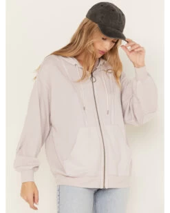 Cleo + Wolf Women's Seamed Zip Hoodie