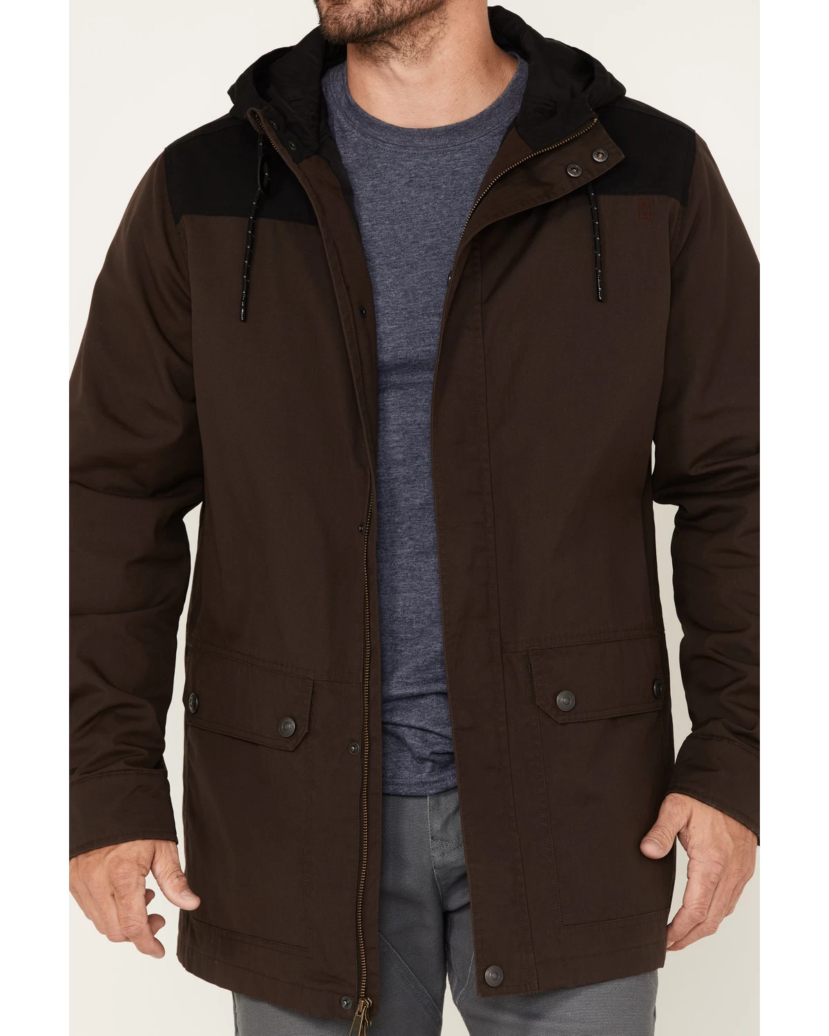 Brothers & Sons Men's Waxed Canvas Cruiser Hooded Jacket 5 Brothers & Sons Men's Waxed Canvas Cruiser Hooded Jacket - Image 3