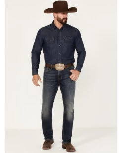 Rock & Roll Denim Men's Revolver Dark Vintage Slim Straight Dale Brisby Vintage 46' Jeans -Western Cowboy World 2000375477 416 P3