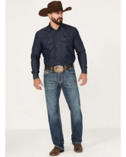 Rock & Roll Denim Men's Medium Wash Vintage Reflex Straight Jeans 8 Rock & Roll Denim Men's Medium Wash Vintage Reflex Straight Jeans -Western Cowboy World 2000375480 414 P3