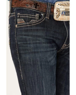 Rock & Roll Denim Men's Dark Wash Pistol Stackable Reflex Bootcut Jeans 9 Rock & Roll Denim Men's Dark Wash Pistol Stackable Reflex Bootcut Jeans -Western Cowboy World 2000375486 416 P4