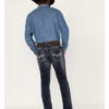 Rock & Roll Denim Men's Rifle Dark Wash Vintage Reflex Slim Stretch Skinny Jeans -Western Cowboy World 2000375489 416 P1