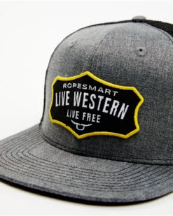 Men's Flat Brim Live Western Patch Baseball Cap -Western Cowboy World 2000375874 022 P2