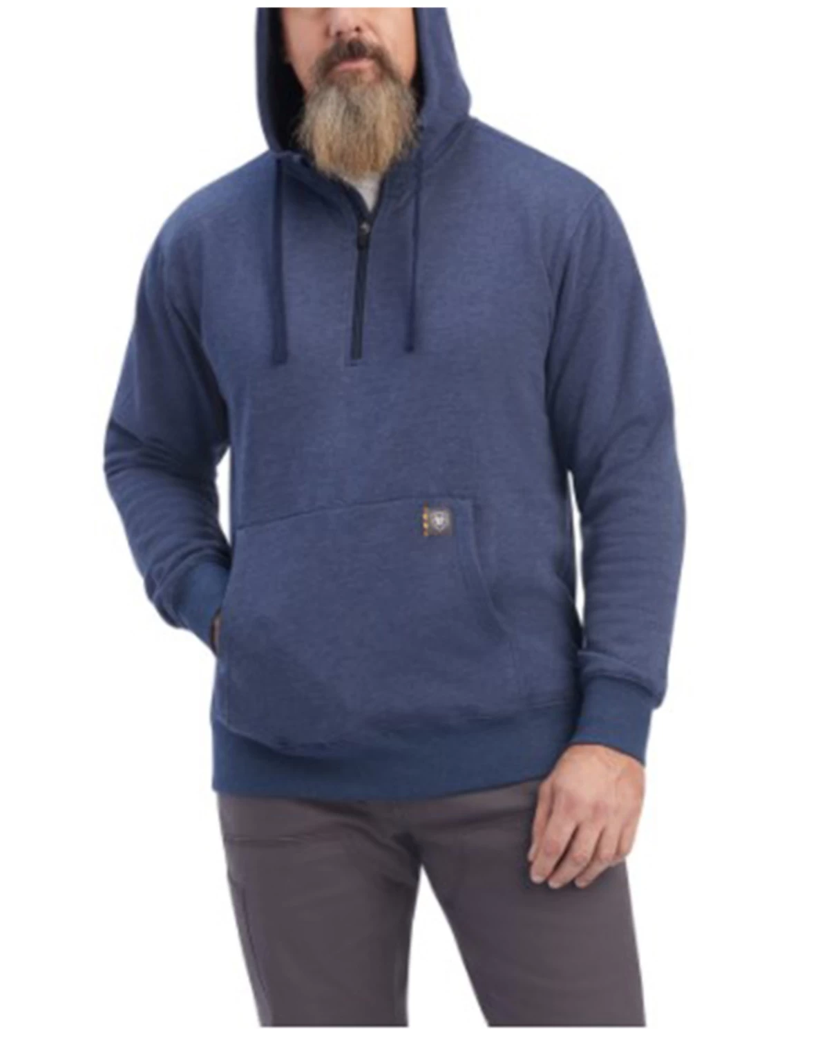 Ariat Men's Rebar Workman 1/4 Zip Up Hooded Work Pullover 3 Ariat Men's Rebar Workman 1/4 Zip Up Hooded Work Pullover