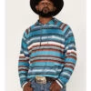 Rock & Roll Denim Men's Serape Stripe Print Hooded Sweatshirt 2 Rock & Roll Denim Men's Serape Stripe Print Hooded Sweatshirt -Western Cowboy World 2000376205 402 P1