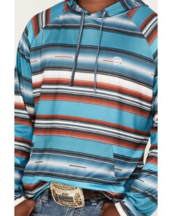 Rock & Roll Denim Men's Serape Stripe Print Hooded Sweatshirt -Western Cowboy World 2000376205 402 P3