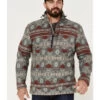 Powder River Outfitters Men's 1/2 Zip Southwestern Print Fleece Sweatshirt -Western Cowboy World 2000376231 022 P1