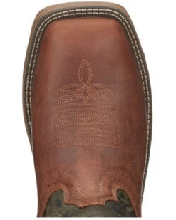 Justin Men's Rush Strike Camo Shaft Leather Pull On Snake Boots - Square Toe -Western Cowboy World 2000378668 340 P6