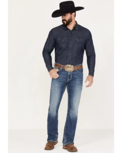 Cinch Men's Ian Medium Stonewash Slim Boot Performance Stretch Denim