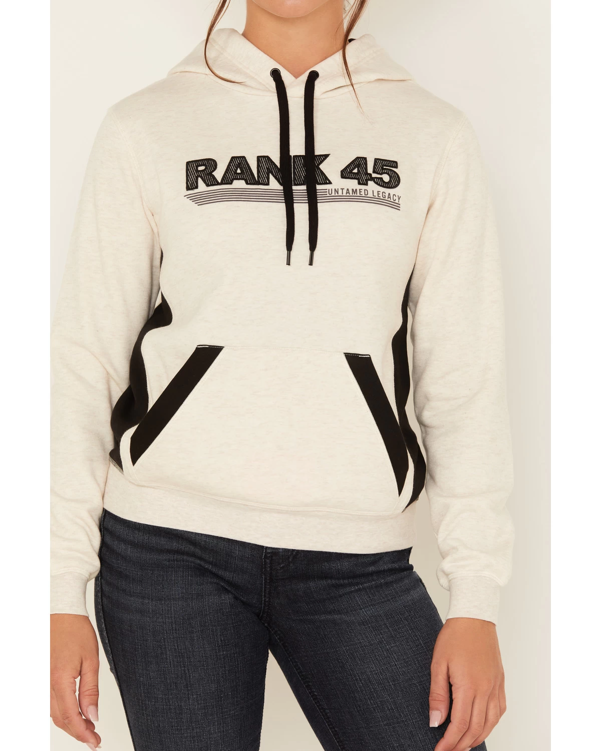 RANK 45 Women's Logo Embroidered Graphic Contrast Hoodie 5 RANK 45 Women's Logo Embroidered Graphic Contrast Hoodie - Image 3