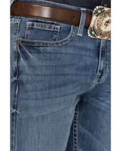 Cody James Men's Shootout Medium Wash Slim Straight Stretch Denim Jeans -Western Cowboy World 2000381186 413 P2