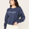 Wrangler Retro Women's Logo Graphic Sweatshirt 2 Wrangler Retro Women's Logo Graphic Sweatshirt -Western Cowboy World 2000382595 410 P1