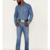 Wrangler Retro Men's Deerstalker Medium Wash Relaxed Bootcut Stretch Denim Jeans 1 Wrangler Retro Men's Deerstalker Medium Wash Relaxed Bootcut Stretch Denim Jeans -Western Cowboy World 2000384264 400 P1