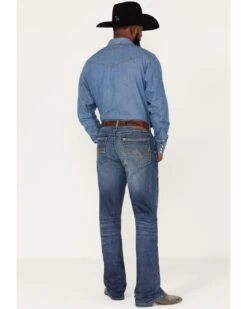 Rock 47 By Wrangler Men's Marina Del Ray Medium / Dark Wash Slim Bootcut Stretch Denim Jeans -Western Cowboy World 2000384276 400 P3