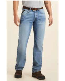 Ariat Men's Rebar M5 DuraStretch Edge Medium Wash Straight Stretch Denim Jeans