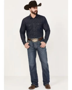 Rock & Roll Denim Men's Double Barrel Medium Vintage Wash Relaxed Bootcut Reflex Denim Jeans -Western Cowboy World 2000386194 414 P3