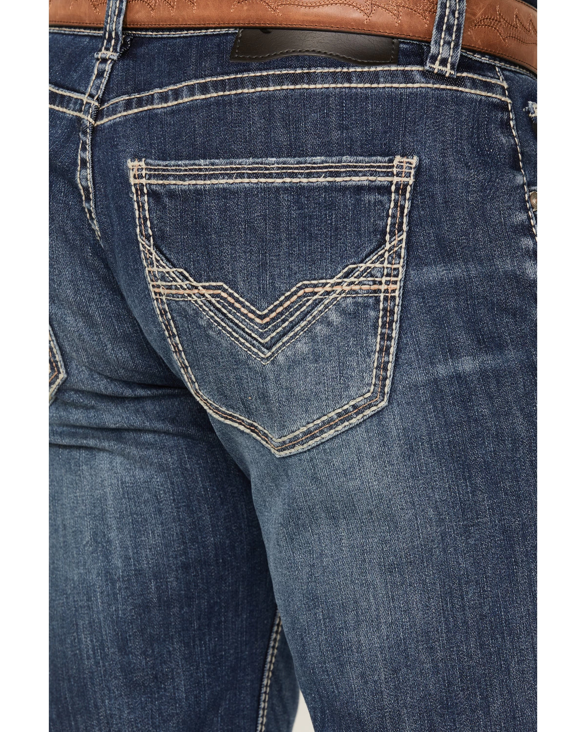 Rock & Roll Denim Men's Medium Wash Straight Reflex Denim Jeans 4 Rock & Roll Denim Men's Medium Wash Straight Reflex Denim Jeans - Image 2