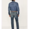 Rock & Roll Denim Men's Revolver Medium Vintage Wash Slim Straight Reflex Denim Jeans -Western Cowboy World 2000386198 414 P1