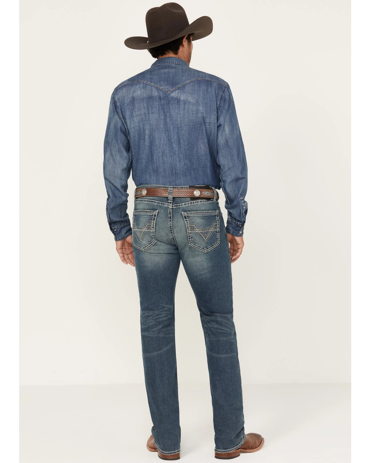 Rock & Roll Denim Men's Revolver Medium Vintage Wash Slim Straight Reflex Denim Jeans 3 Rock & Roll Denim Men's Revolver Medium Vintage Wash Slim Straight Reflex Denim Jeans