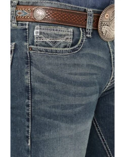 Rock & Roll Denim Men's Revolver Medium Vintage Wash Slim Straight Reflex Denim Jeans 9 Rock & Roll Denim Men's Revolver Medium Vintage Wash Slim Straight Reflex Denim Jeans -Western Cowboy World 2000386198 414 P4