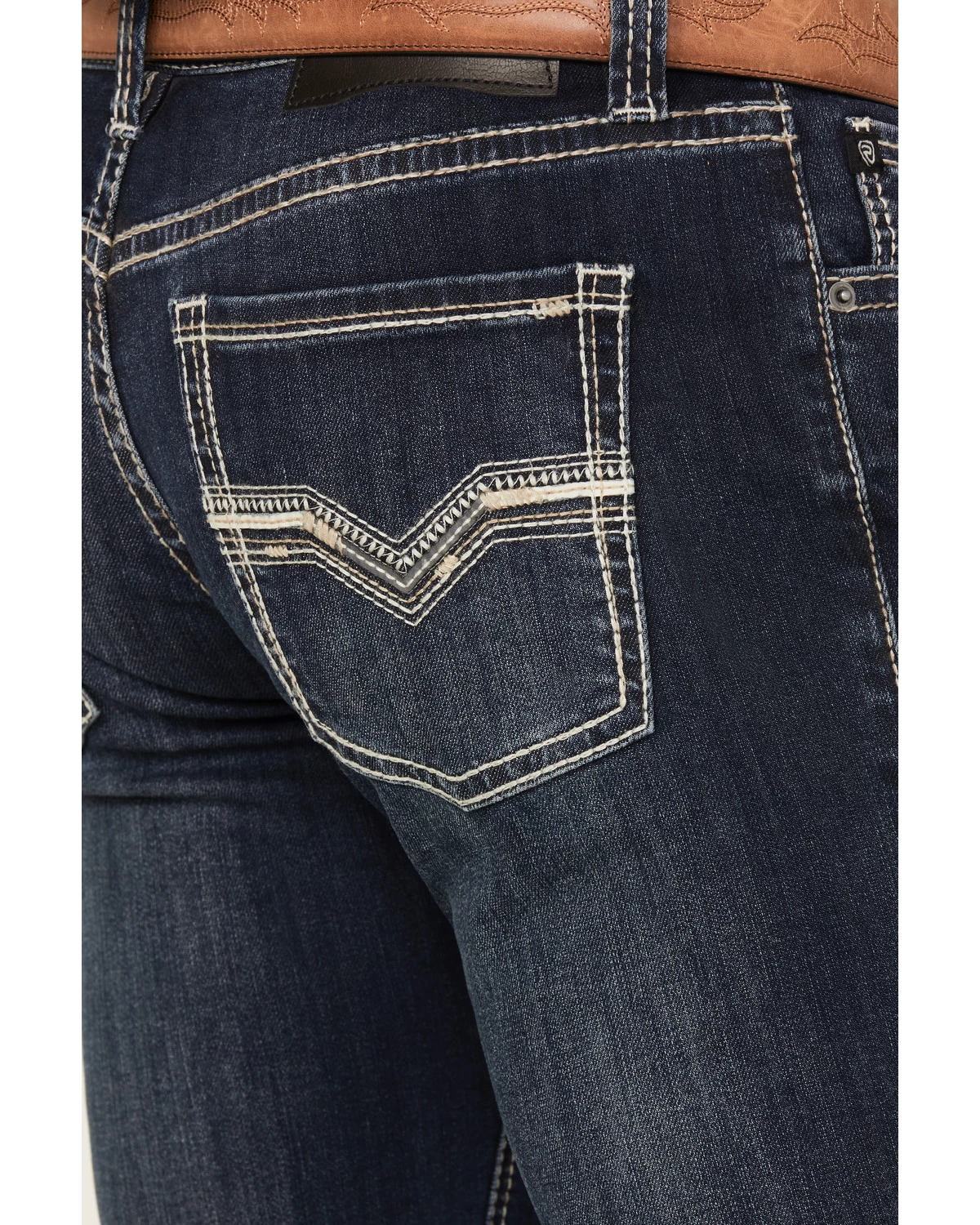 Rock & Roll Denim Men's Rifle Dark Vintage Wash Skinny Reflex Denim Jeans 4 Rock & Roll Denim Men's Rifle Dark Vintage Wash Skinny Reflex Denim Jeans - Image 2