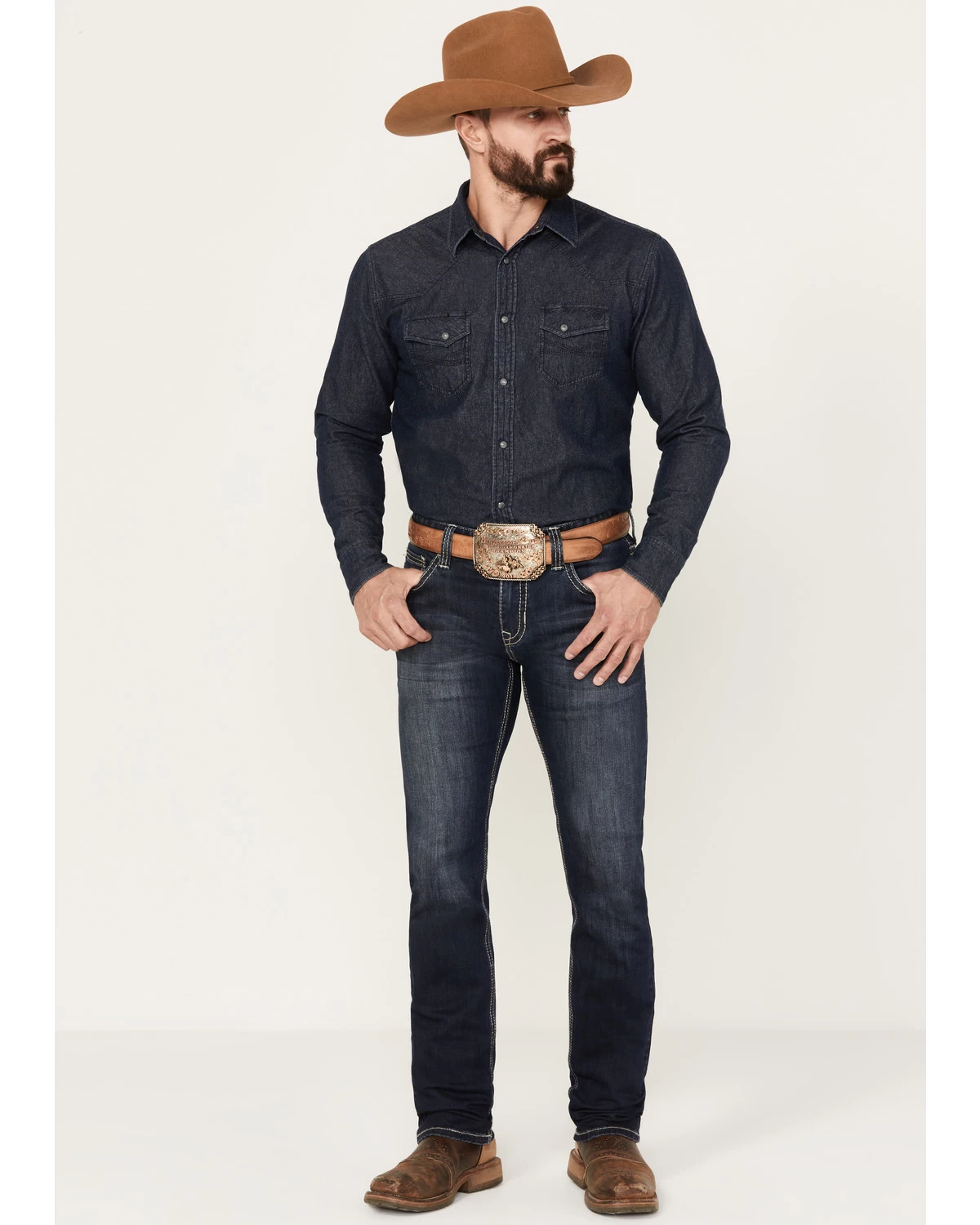 Rock & Roll Denim Men's Rifle Dark Vintage Wash Skinny Reflex Denim Jeans 5 Rock & Roll Denim Men's Rifle Dark Vintage Wash Skinny Reflex Denim Jeans - Image 3