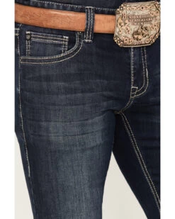 Rock & Roll Denim Men's Rifle Dark Vintage Wash Skinny Reflex Denim Jeans 9 Rock & Roll Denim Men's Rifle Dark Vintage Wash Skinny Reflex Denim Jeans -Western Cowboy World 2000386199 416 P4