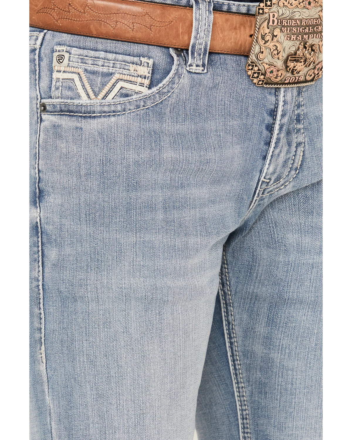 Rock & Roll Denim Men's Revolver Light Vintage Wash Slim Straight Reflex Denim Jeans 6 Rock & Roll Denim Men's Revolver Light Vintage Wash Slim Straight Reflex Denim Jeans - Image 4