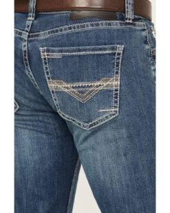 Rock & Roll Denim Men's Pistol Medium Vintage Wash Bootcut Reflex Denim Jeans -Western Cowboy World 2000386203 414 P2