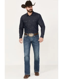 Rock & Roll Denim Men's Pistol Medium Vintage Wash Bootcut Reflex Denim Jeans -Western Cowboy World 2000386203 414 P3