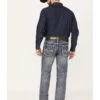 Rock & Roll Denim Men's Pistol Medium Vintage Wash Straight Leg Denim Jeans 2 Rock & Roll Denim Men's Pistol Medium Vintage Wash Straight Leg Denim Jeans -Western Cowboy World 2000386204 414 P1