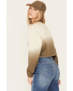 Cleo + Wolf Women's Ombre Cropped Dolman Sweatshirt -Western Cowboy World 2000386289 343 P4