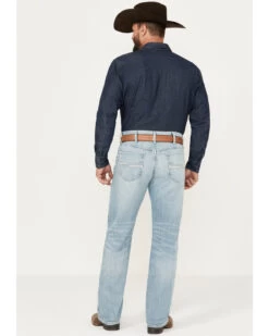Cinch Men's White Label Light Wash Relaxed Straight Stretch Performance Denim Jeans -Western Cowboy World 2000386397 402 P3