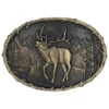 Montana Silversmiths Men's Brass Buglers Elk Heritage Attitude Belt Buckle -Western Cowboy World 2000387095 040 P1