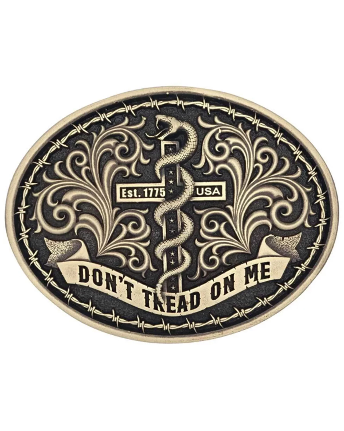 Montana Silversmiths Men's Patriot's Faith Attitude Belt Buckle 3 Montana Silversmiths Men's Patriot's Faith Attitude Belt Buckle