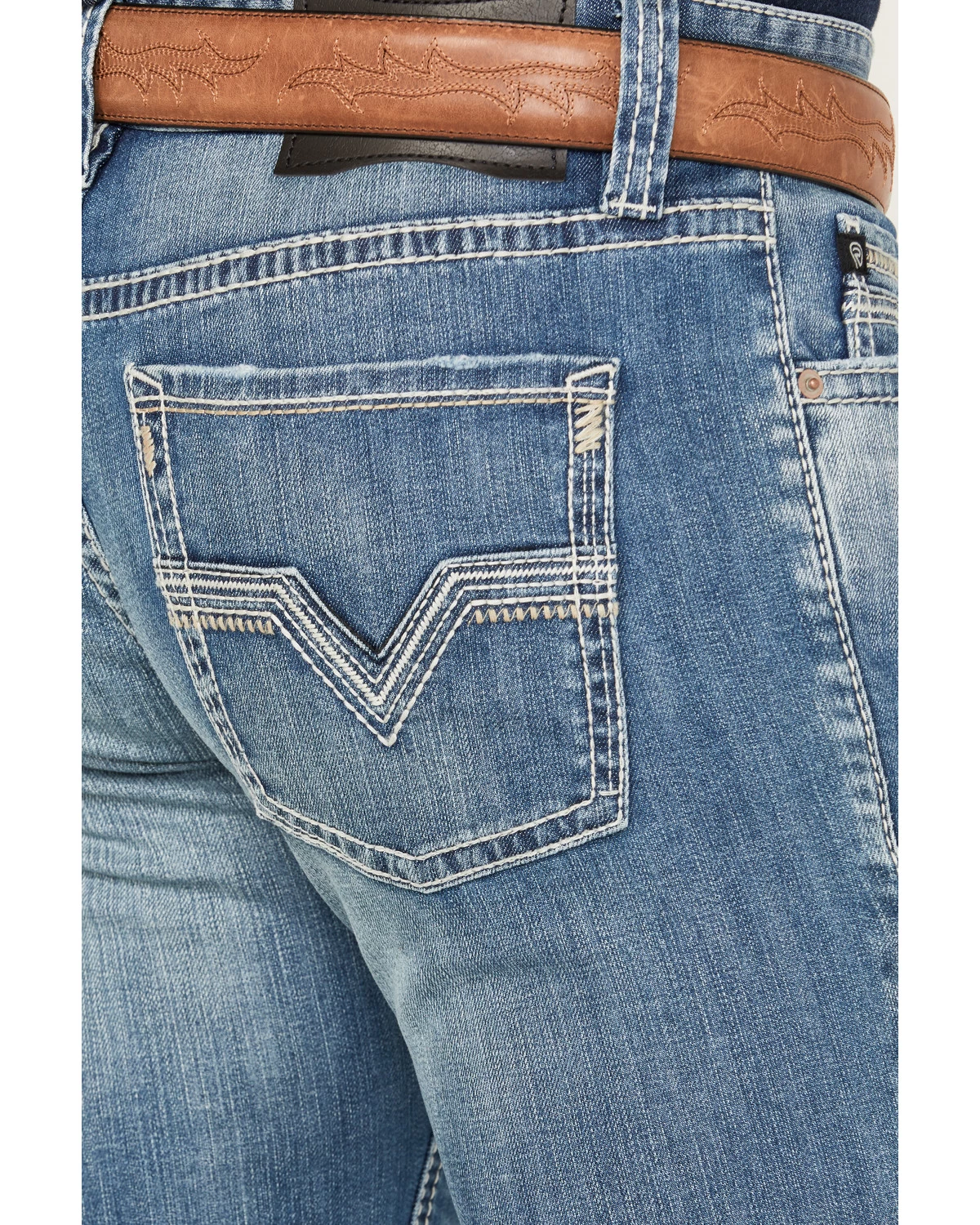 Rock & Roll Denim Men's Rifle Medium Vintage Wash Skinny Stretch ReFlex Denim Jeans 4 Rock & Roll Denim Men's Rifle Medium Vintage Wash Skinny Stretch ReFlex Denim Jeans - Image 2