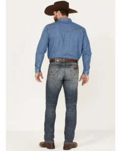 Wrangler Retro Men's Dark Night Medium Wash Slim Straight Stretch Denim Jeans 8 Wrangler Retro Men's Dark Night Medium Wash Slim Straight Stretch Denim Jeans -Western Cowboy World 2000388947 414 P3