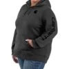 Carhartt Women's Relaxed Fit Midweight Logo Hooded Work Sweatshirt - Plus -Western Cowboy World 2000394091 001 P1
