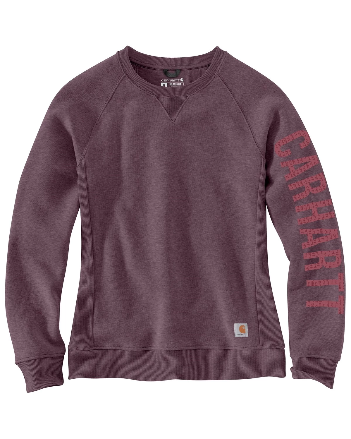 Carhartt Women's Relaxed Fit Midweight Crewneck Block Logo Sleeve Graphic Sweatshirt - Plus 4 Carhartt Women's Relaxed Fit Midweight Crewneck Block Logo Sleeve Graphic Sweatshirt - Plus - Image 2