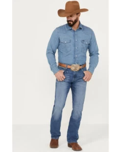 Wrangler Retro Men's Fresian Light Wash Slim Bootcut Stretch Jeans
