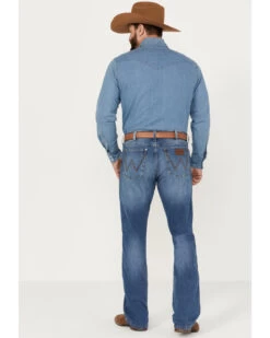 Wrangler Retro Men's Fresian Light Wash Slim Bootcut Stretch Jeans -Western Cowboy World 2000394533 412 P3