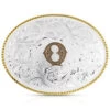 Montana Silversmiths Classic Western Oval Two-Tone Initial Belt Buckle - Q -Western Cowboy World 2000396058 040 P1
