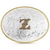 Montana Silversmiths Classic Western Oval Two-Tone Initial Belt Buckle - Z -Western Cowboy World 2000396067 040 P1