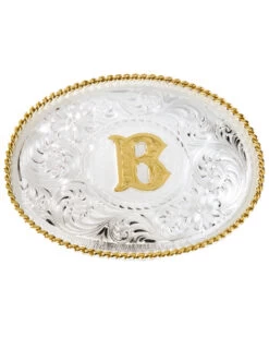 Montana Silversmiths Men's Initial "B" Buckle